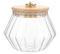 POPETPOP Boîte de Rangement en Verre Couvercle pour Détergent à Lessive, Grosse Capacité, Multifonctionnelle, Stockage Cuisine