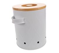 POPETPOP Boîte De Rangement Légumes Moyenne, Pot a Ail Et Oignons, Plastique Respirant, Conservation Naturelle, Usage Familial La Cuisine, Récipient De Comptoir Simple Et Spacieux