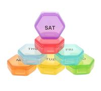 POPETPOP Boîte de Rangement Portable à Sept Compartiments Étui pour Voyages Gestion des Petits Objets