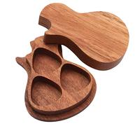 POPETPOP Boîte de Rangement pour Médiators de Guitare Bois avec Compartiments Support Pratique pour Musiciens et Amateurs de Guitare pour Offrir