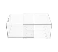 POPETPOP Boîte de Rangement pour Mouchoirs en Acrylique Transparent Empilable, Tiroir Large pour Organisation Maquillage et Cosmétiques, Gain de Place Salle de Bain et Coiffeuse,