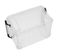 POPETPOP Boîte de Rangement Transparente en Plastique Structure Solide et Facile à Organiser 1,3l pour Fiches et Cartes Maison et L'école