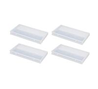 POPETPOP Boîte de Rangement Transparente pour 4 Embouts de Ponceuse à Ongles, Organisateur Compact, Plastique Solide, Accessoire Manucure, Usage Professionnel et Maison