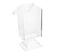 POPETPOP Boîte de Rangement Transparente pour Cotons Démaquillants Organisateur Cosmétique Compact pour Salle de Bain Support Multifonction pour Lingettes Ongles et Produits de Beauté