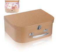POPETPOP Boîte de Rangement Vintage en Carton Poignée Grosse Boîte Carrée pour Rangement de Bijoux pour Invités de Mariage pour Demande en Mariage