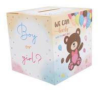 POPETPOP Boîte De Révélation Garçon Fille avec Vote Fournitures Fête Gender Reveal Idées Décoration Intérieur
