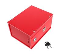 POPETPOP Boîte de Vote avec Serrure PVC Opaque Rouge Boîte à Suggestions Sécurisée pour Collecte Caritative Urne Multifonction pour Scrutin Inspection et Collecte de Dons