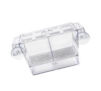 POPETPOP Boîte D'élevage Multifonctionnelle pour Aquarium en Plastique Ventouse et Couvercle Pratique Alimentation Facile pour Alevins et Jeunes Poissons en Nurserie