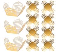 POPETPOP Boîte d'Emballage Décorative pour Chocolats 50 Pcs en Papier Ajouré Doré Réfléchissant Emballage en Papier pour Bonbons et Truffes Décoration de Table Festive pour Mariage et