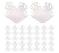 POPETPOP Boîte d'Emballage Décorative pour Chocolats de Mariage 50 Pièces en Papier Blanc Ajouré Porte-Chocolat Élégant pour Bonbons et Truffes Emballage Présent pour Fêtes et Cérémonies