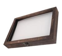 POPETPOP Boîte D'exposition en Bois avec Couvercle Transparent pour Spécimens D'insectes, Protection la Poussière, pour Collection et Décoration de Bureau Style