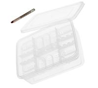 POPETPOP Boîte D'incubation pour Reptiles et Équipée d'un Thermomètre en Plastique Blanc 16 Compartiments, Facile à Transporter pour Œufs et Grenouilles