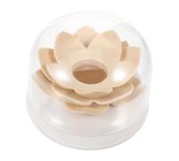 POPETPOP Boîte Distributrice Lotus pour Cotons-tiges avec Couvercle Organisateur Compact pour Rangement Hygiénique de Coton-tiges Cure-Dents et Accessoires Décor Élégant pour Salle de Bain
