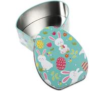 POPETPOP Boîte en Fer-blanc Décorative pour Pâques de Lapin, pour Emballer Bonbons et Chocolats Lors de Fêtes de Pâques ou Décoration Maison