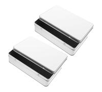 POPETPOP Boîte Métallique Sublimée Carrée pour Bonbons 2 Pièces Boîte Vide en Fer Couvercle Emballage Présent Personnalisable pour Anniversaire et Mariage Rangement Pratique pour Petits