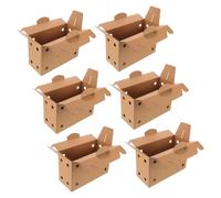 POPETPOP Boîte Présent et Articles Fragiles à L’humidité avec Poignée en Papier 6 Pièces Trous de Ventilation, Structure Renforcée, pour Transport D’Animaux, Usage Personnel, Canard