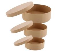 POPETPOP Boîtes à Biscuits en Papier Kraft 3 Couvercle, Adaptées pour Bonbons, Pâtisserie et Décoration DIY, Dimensions Multiples