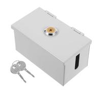 POPETPOP Boîtier de Prise Verrouillable Étanche Protection Anti-vol avec Serrure Intégrée pour Prises Extérieures Coffret de Sécurité Résistant Aux Intempéries pour Stations de Recharge