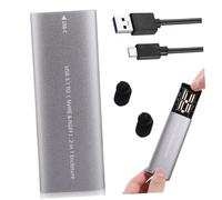 POPETPOP Boîtier Disque Dur SSD Externe M2 Ngff Nvme Alliage Aluminium USB 31 Type-C Petit Lecteur d'État Léger Compatible PC Portable Transfert Rapide de Données Étui Disque Dur