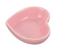 POPETPOP Bol Céramique Forme de Cœur pour Hamster Bol Anti-Renversement pour Nourriture et Eau et Facile à Nettoyer Accessoire Petit Animal Rose