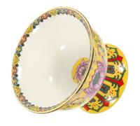POPETPOP Bol Céramique Lisse pour Bouddhiste Bol de Temple Émail Jaune pour Eau Décoration Maison Spirituelle