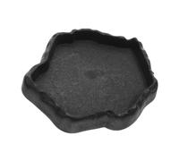 POPETPOP Bol Eau pour Reptiles Gris Plateau Alimentation Stable Forme de Roche Naturelle pour Tortues Lézards et Dragons Facile à Nettoyer et Adapté Aux Terrariums