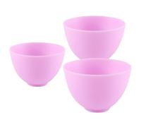 POPETPOP Bol Mélangeur Masque Facial 3 Pièces en Silicone Facile à Transporter, Bols pour Préparation de Masques Visage et Soins Capillaires Faits Maison