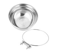 POPETPOP Bol pour Chien Acier Inoxydable Suspendu Mangeoire Cage Résistante et Facile à Nettoyer Bol Eau et Nourriture pour Animaux Profonde Compatible Cages Chiens