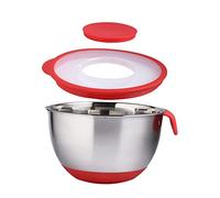 POPETPOP Bol Saladier Inox avec Couvercle Antidérapant Saladier Polyvalent pour Cuisine et Service Bol de Préparation Sûr pour Salades Soupes et Pâtes Adapté Maison et Restaurant