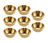 POPETPOP Bols à Sauce en Acier Inoxydable Doré Lot de 8 pour Sauces Aigre-Douce et Condiments Empilables Adaptés la Maison et Restaurants