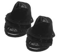 POPETPOP Bonnets en Maille Noirs Tissu Épais 10 Pièces pour Perruques Faciles à Utiliser Accessoires pour Cheveux pour Femmes et Hommes, Adaptés pour Mariages et Fêtes