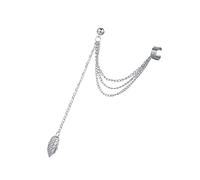 POPETPOP Boucle Oreille Pince pour Femme Design Délicat et Accessoire Élégant Argenté Unitaire Facile à Porter