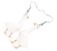 POPETPOP Boucles D’oreilles Pendantes Créatives D’oie, Crochets En Métal Robuste, Légères Pour Femmes Et Adolescentes, Bijoux D’oreille Pour Usage Quotidien Et Occasions, Taille Mini