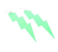 POPETPOP Boucles D’Oreilles Pendantes Femme Grandes en Acrylique Fluorescentes Vertes Boucles D’Oreilles à Crochet Légères et Longues Bijoux pour Fêtes et Usage Quotidien