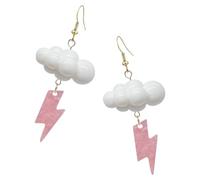 POPETPOP Boucles D’oreilles Pendantes Nuage Acrylique Grosse Taille Mode Féminine Fête Quotidienne Style Hip-hop Éclairs Météorologiques