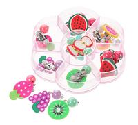 POPETPOP Boucles D'oreilles à Clip Pour Garçon Et Filles, Bijoux à Clips Fruités Colorés, Boîte De 1 Kit, Modèle Princesse, Sans Perçage, Pour Filles, Présent Anniversaire, Léger Et Confortable