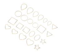 POPETPOP Boucles D'oreilles Accessoires Géométriques 22pcs Mixte Alliage Léger Bricolage DIY Filles Fabrication Bijoux Artisanat Festive Présent Loisirs