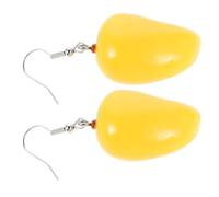 POPETPOP Boucles d'Oreilles Pendantes Mangue Créatives en Alliage Léger Couleur Jaune Vif 1 Paire Accessoires Fruités pour Femmes et Filles Bijoux Mode Estivaux Présent Original