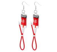 POPETPOP Boucles D'oreilles Pendantes Sang Plasma Femmes, Mini Charme en Alliage Léger, Style Punk pour Fête Halloween et Soirée Thème,