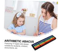 POPETPOP Boulier Éducatif en Plastique Coloré 17 Chiffres Garçon et Filles Jouet de Compte Portable Outil de Calcul Mental Boulier Arithmétique Jouets d'apprentissage des Mathématiques