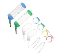 POPETPOP Bouteille D’Eau pour Petits Animaux Anti-Goutte Tête en Acier Inoxydable, Plastique Transparent, 60-125 ML, pour Hamsters, Cochons D’Inde, Hérissons Et Rongeurs, Usage Cage Et Habitat