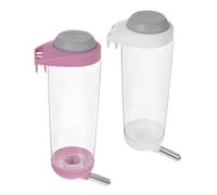 POPETPOP Bouteille Deau pour Animaux De Compagnie Distributeur Deau Suspendu pour Chien 2 Pièces Buse en Acier Inoxydable Outil Dalimentation pour Animaux De Compagnie