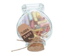 POPETPOP Bouteilles Forme De Cœur Bouteilles De Vœux De Mariage Capsules De Messages De Lettres Décoratif Message Verre