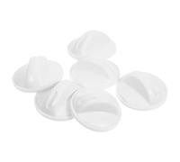 POPETPOP Bouton de Commande Blanc Bouton de Minuterie Fiable en PS 6 Pièces Design Multifonctionnel pour Machine à Laver et Sèche-linge pour Usage Quotidien