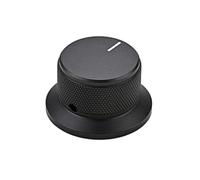POPETPOP Bouton de Contrôle du Volume Noir pour Guitare Électrique, Bouton de Potentiomètre Résistant, Petit Accessoire de Réglage Tonalité, Compatible Guitares et Basses, Usage Musical