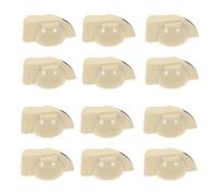 POPETPOP Bouton de volume de la guitare, Boutons de commande de potentiomètres professionnels, 12pcs plastique beige, pièces de rechange pour guitare électrique et basse, contrôle multiple
