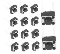 POPETPOP Bouton-Poussoir Tactile Momentané 6x6 Mm 4,3 Mm 2 Broches Plastique 20 Pièces, Interrupteur PCB De Remplacement pour Appareils Électroniques, Contact Léger Et Fiable