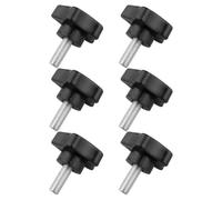 POPETPOP Boutons à vis 6pcs Vis De Serrage Bouton Fileté Noir En Plastique Et Métal Forme De Prune Pour Remplacement De Pièces D'appareils