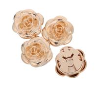 POPETPOP Boutons de Manchette à Couvercle Lot de 4 en Alliage Doré Forme Rose, Couvre-Boutons Amovibles 11,5 MM, Accessoires pour Chemises et Tenues de Mariage