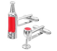 POPETPOP Boutons de Manchette en Alliage de Verre à Vin 1 Paire Style Français Accessoire pour Chemise Homme et Femme pour Soirées Fêtes Costumées et Déguisements